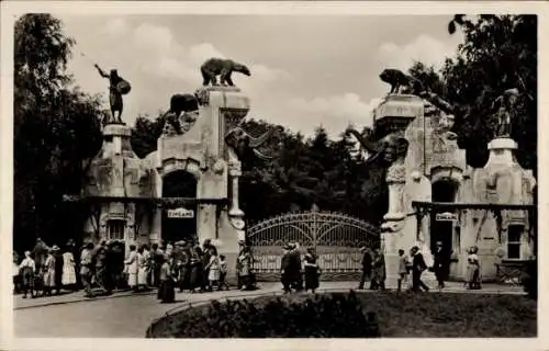 Ak Hamburg Eimsbüttel Stellingen, Carl Hagenbeck's Tierpark, Haupteingang