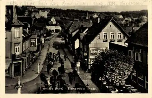 Ak Braunlage im Oberharz, Viehtrieb auf der Elbigeröder Straße