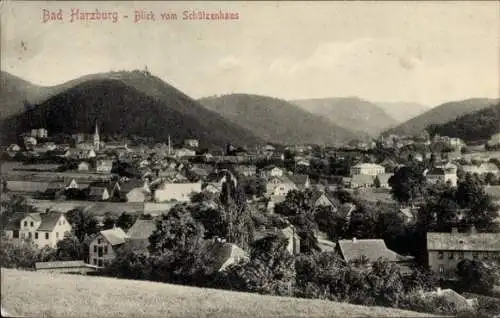 Ak Bad Harzburg in Niedersachsen, Blick vom Schützenhaus