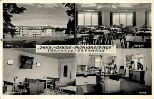 Ak Torfhaus Altenau Schulenberg Clausthal Zellerfeld im Oberharz, Gustav Bratke Jugendherberge