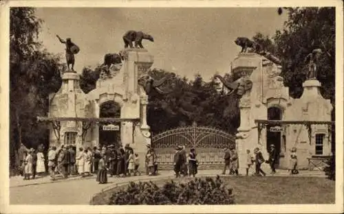 Ak Hamburg Eimsbüttel Stellingen, Carl Hagenbeck's Tierpark, Haupteingang