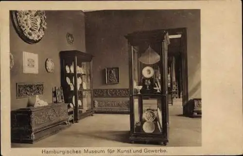 Ak Hamburg Altona, Möbel, 5. italienische Renaissance, Museum für Kunst und Gewerbe, Lachmund