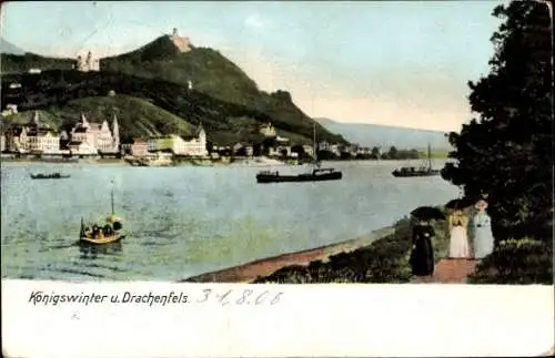 Ak Königswinter am Rhein, Drachenfels