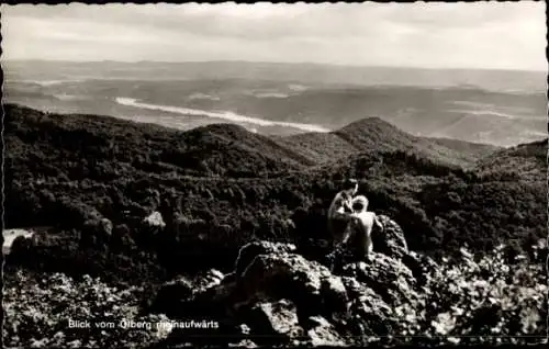 Ak Königswinter am Rhein, Blick vom Ölberg, Panorama