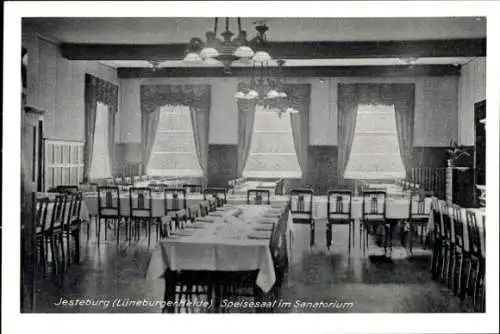 Ak Jesteburg in Niedersachsen, Speisesaal im Sanatorium