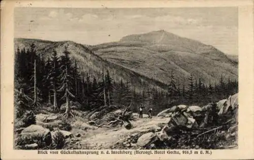 Ak Brotterode Trusetal, Blick vom Gückelhahnsprung nach dem Inselsberg