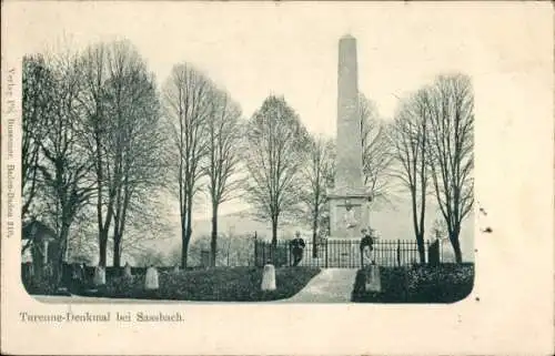 Ak Sasbach Baden Württemberg, Turenne Denkmal, Obelisk