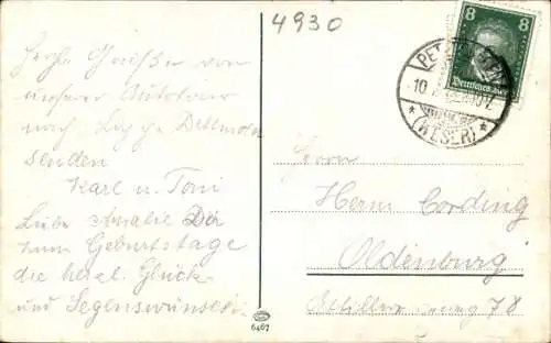 Ak Detmold in Nordrhein Westfalen, Hermanns- und Bismarck Denkmal