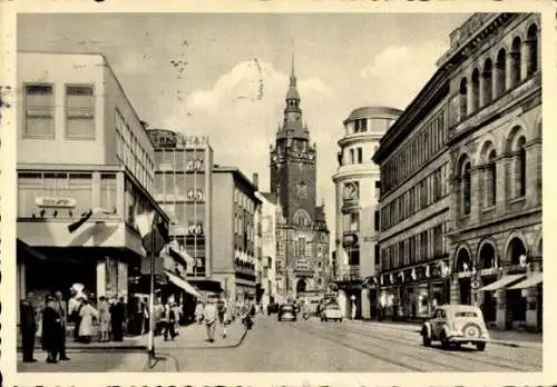 Ak Elberfeld Wuppertal, Blick zum Wall und Rathaus