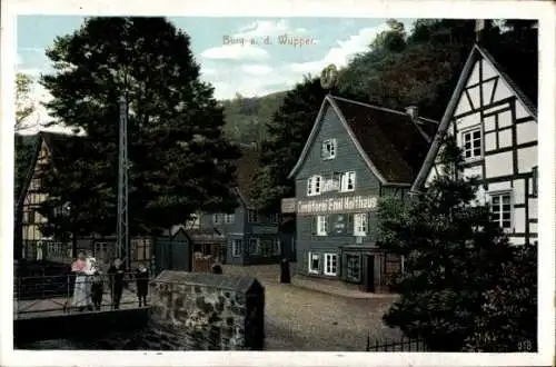 Ak Burg an der Wupper Solingen, Straßenpartie im Ort, Konditorei Emil Holthaus