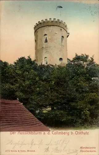 Ak Collmberg Collm Wermsdorf Sachsen, Der Aussichtsturm auf dem Collmberg