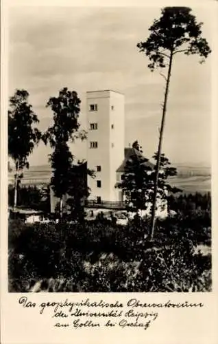 Ak Collm Wermsdorf Sachsen, Das geophyisikalische Observatorium der Universität Leipzig