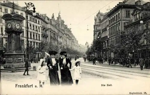 Ak Frankfurt am Main, Die Zeil