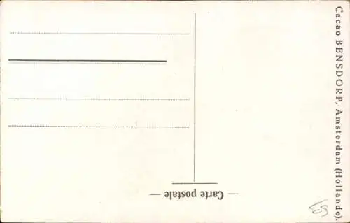 Litho Amsterdam Nordholland Niederlande, Cacao et Chocolat Bensdorp, Niederländische Tracht