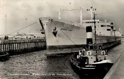 Ak IJmuiden Ymuiden Velsen Nordholland, Tanker World Jury, Noordersluis