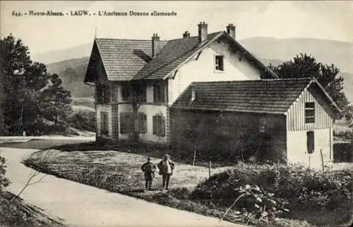 Ak Lauw Elsass Haut Rhin, l'Ancienne Douane allemande