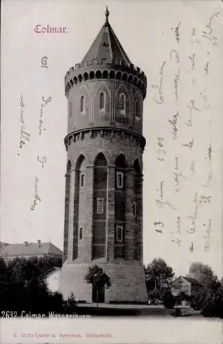 Ak Colmar Kolmar Elsass Haut Rhin, Wasserturm