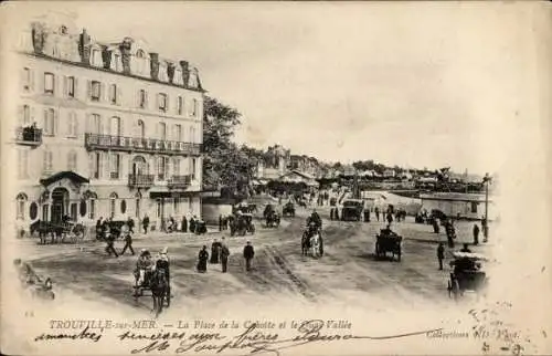 Ak Trouville sur Mer Calvados, La Place de la Cabotte et le Quai Vallee, Hotel Bellevue