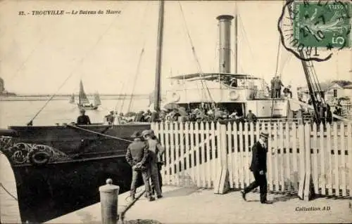 Ak Trouville Calvados, Le Bateau du Havre