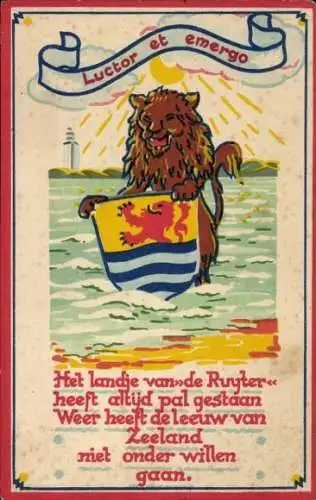 Wappen Ak Zeeland, Luctor et ermergo, Het landje van de Ruyter, Voor Vrijheid en Recht