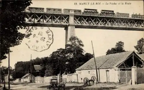 Ak Marly le Roi Yvelines, Le Viaduc et la Route