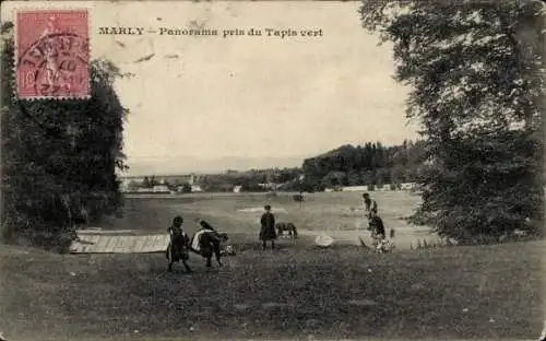 Ak Marly le Roi Yvelines, Panorama pris du Tapis Vert