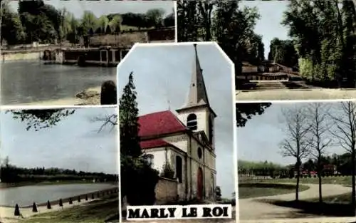 Ak Marly le Roi Yvelines, Park, Kirche