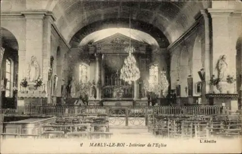 Ak Marly le Roi Yvelines, Kirche, Innenansicht