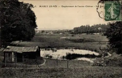 Ak Marly le Roi Yvelines, Emplacement de l'ancien Chateau