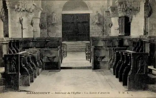 Ak Gassicourt Yvelines, Interieur de l'Eglise