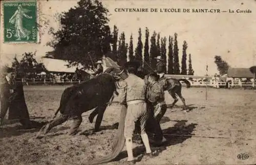 Ak Saint Cyr l'Ecole Yvelines, Centenaire, La Corrida, Stierkampf