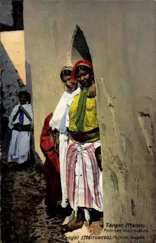 Ak Tanger Marokko, Femmes mauresques, junge Marokkanerinnen, Araberinnen, Maghreb