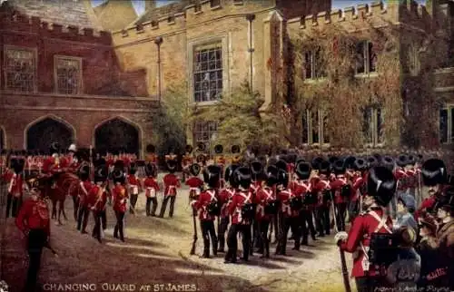 Künstler Ak Payne, Harry Arthur, London City, Changing Guard at St. James