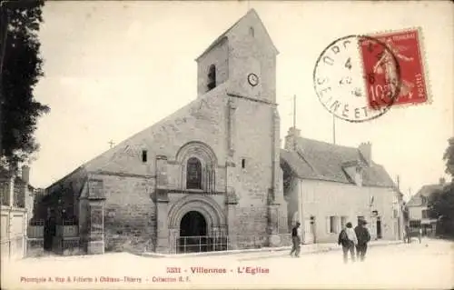 Ak Villennes sur Seine Yvelines, Kirche