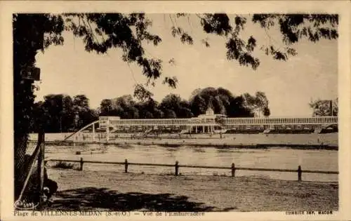 Ak Villennes Médan Yvelines, Vue de l'embarcadère