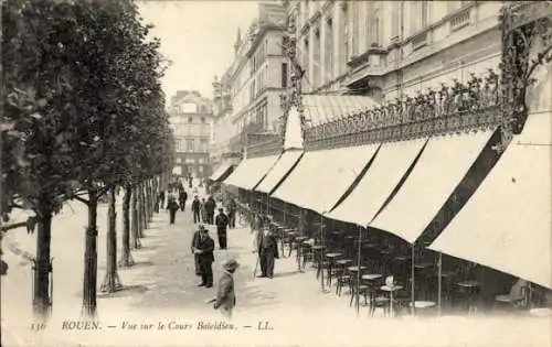 Ak Rouen Seine Maritime, Café Victor, Cours Boieldieu