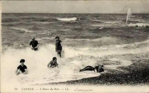 Ak Cayeux sur Mer Somme, l'Heure du Bain