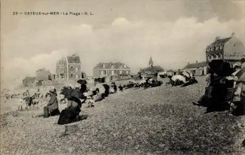 Ak Cayeux sur Mer Somme, Strand