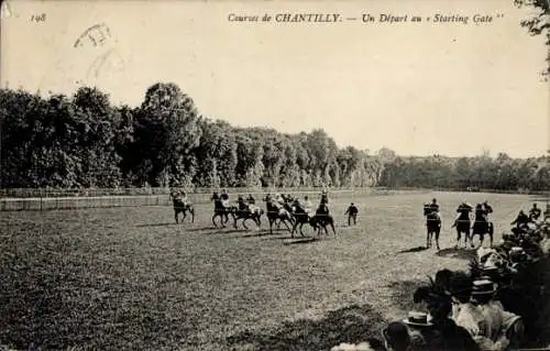 Ak Chantilly Oise, Courses de Chantilly, Starting Gate, Pferderennen