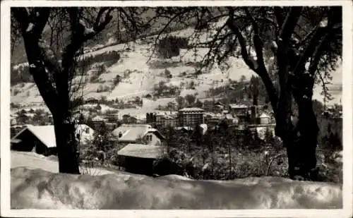 Ak Saint Gervais les Bains Haute Savoie, Bourg vu de la Route de Megeve