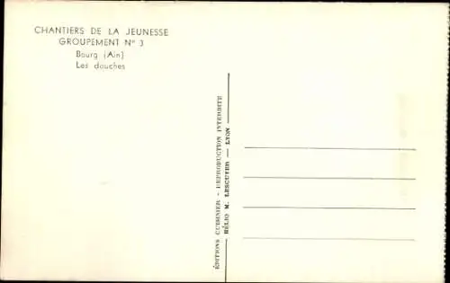 Ak Bourg Ain, Chantiers de la Jeunesse, Groupement No. 3, Les Douches