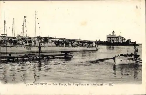 Ak Bizerte Tunesien, Ponty Bay, das Torpedoboot und die Admiralität