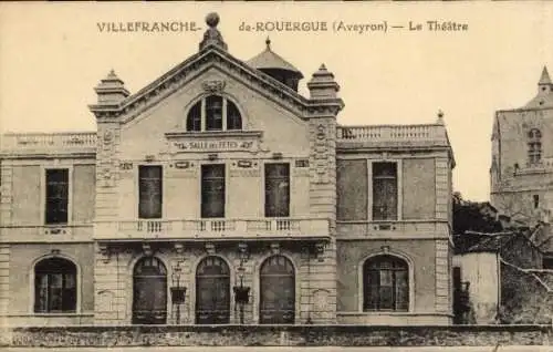 Ak Villefranche de Rouergue Aveyron, Theater