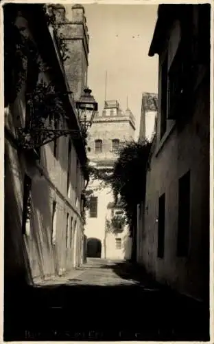 Foto Ak Santa Cruz Sevilla Andalusien Spanien, Calleion del Agua, Häusergasse