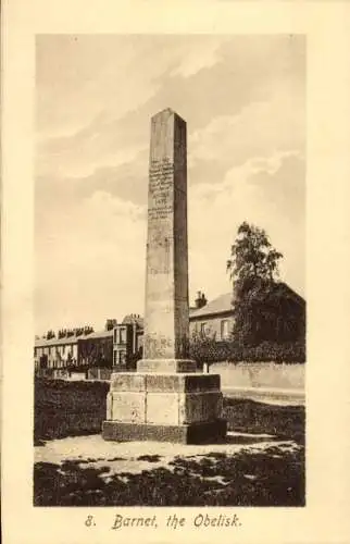 Ak Barnet Greater London England, the Obelisk