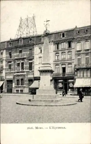 Ak Mons Wallonien Hennegau, Vue sur l'Equinoxe, Säule, Äquinoktium