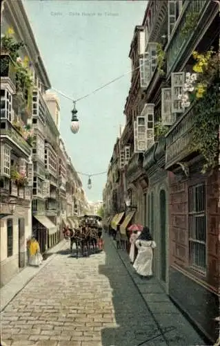 Künstler Ak Cádiz Andalusien, Calle Duque de Tetuan