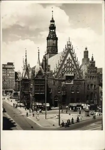 Ak Wrocław Breslau Schlesien, Rathaus