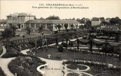 Ak Villeneuve le Roi Val de Marne, Vue generale de l'Exposition d'Horticulture