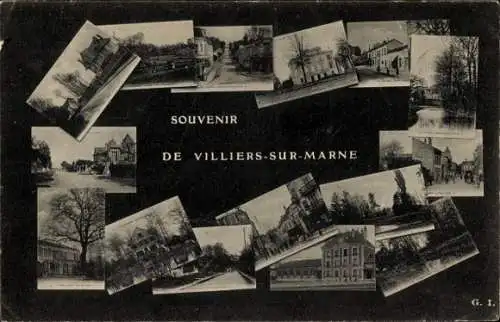 Ak Villiers sur Marne Val de Marne, Teilansicht, Kreuzung